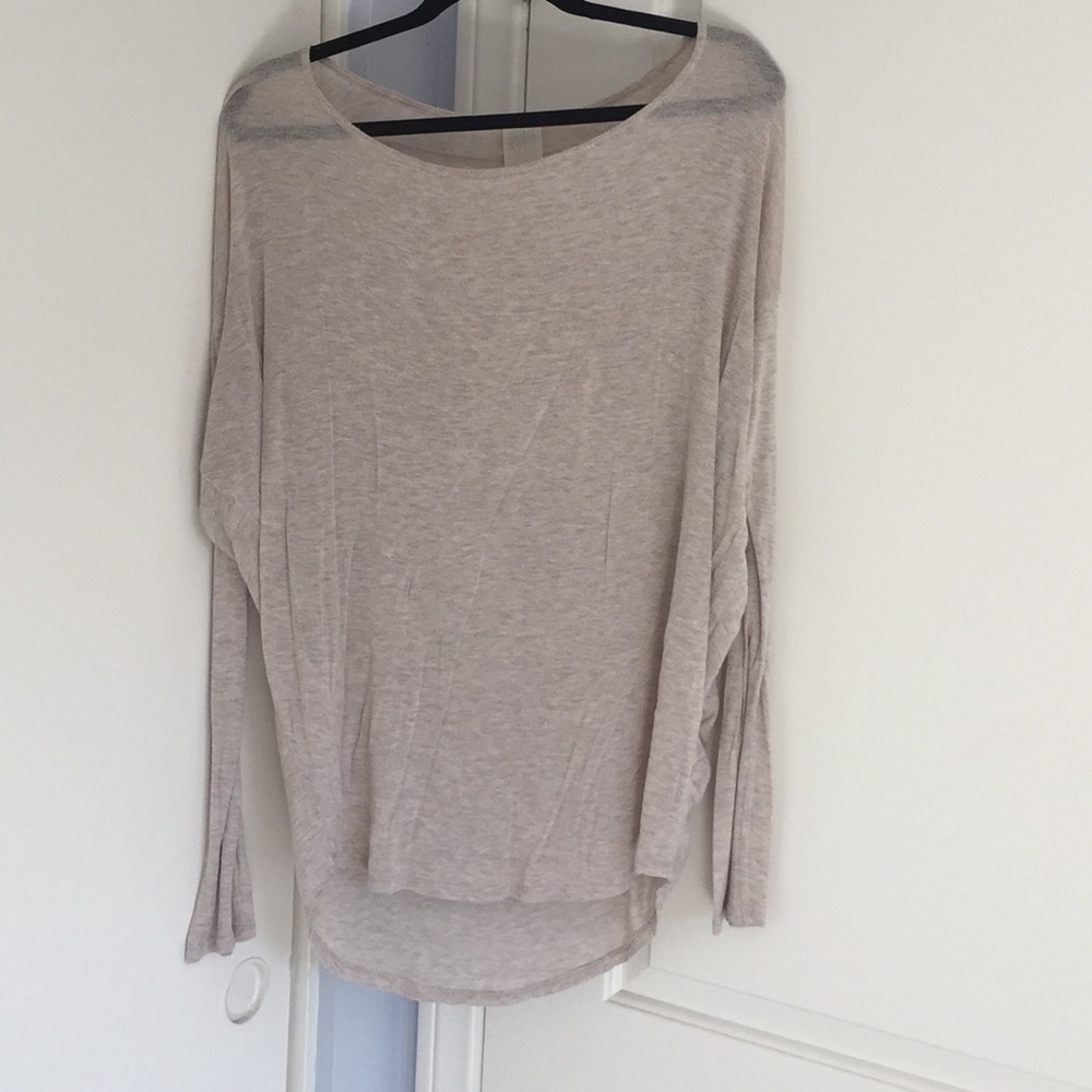 Cream long sleeve top